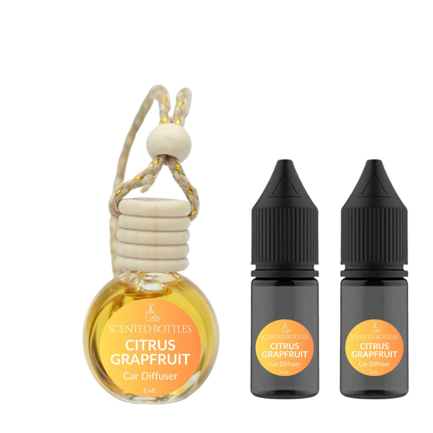 Citrus Grapefruit - Round Hanging Car Diffuser