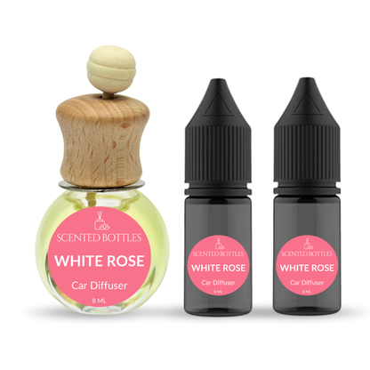 White Rose - Air Vent Car Diffuser