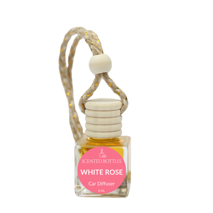 White Rose - Cube Hanging