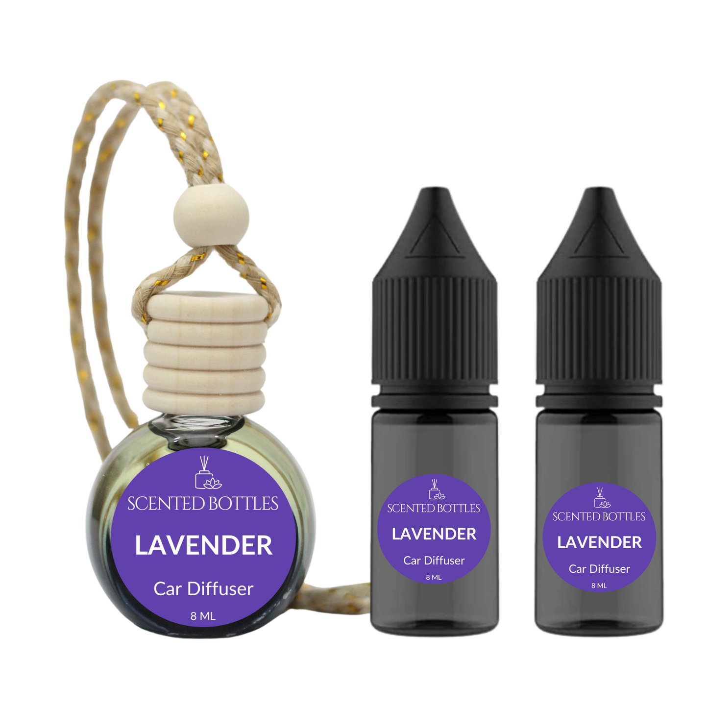 Lavender - Black Shade Car Diffuser