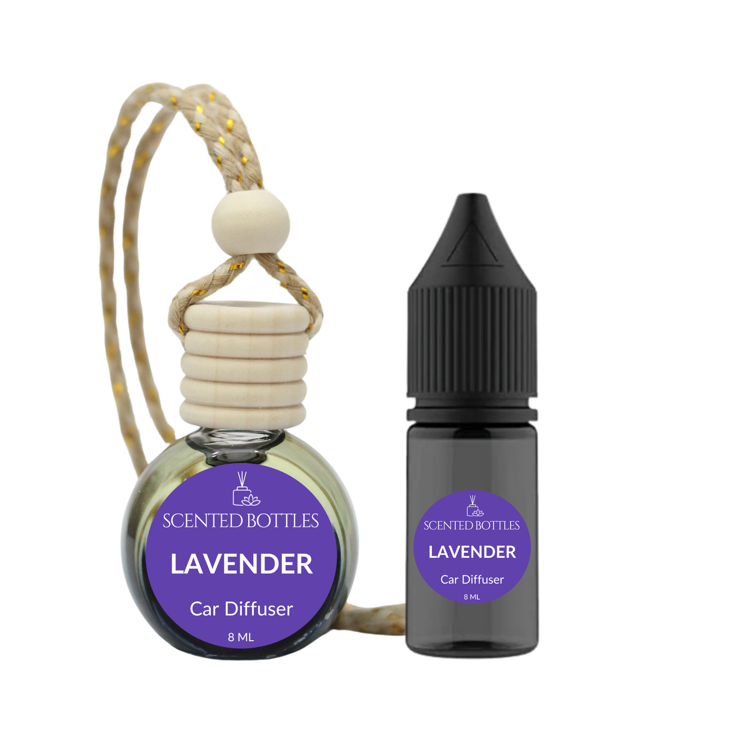 Lavender - Black Shade Car Diffuser