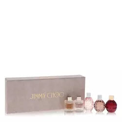Gift Set - 3 x .15 oz Mini EDP Sprays in Jimmy Choo Illicit, Jimmy Choo, & Jimmy Choo Fever + 2x.15 oz Mini EDT Sprays in Jimmy Choo Illicit Flower & Jimmy Choo L'eau  (SKU#561484)